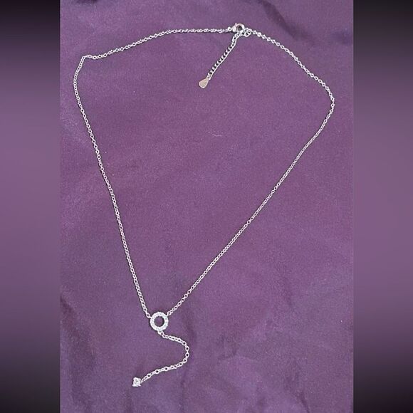 The Gotta Have it Delicate Lariat necklace with cubic zirconia in 925 silver - Picture 3 of 7